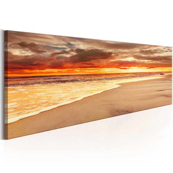 Canvas Tavla - Beach: Beatiful Sunset-Tavla Canvas-Artgeist-120x40-peaceofhome.se