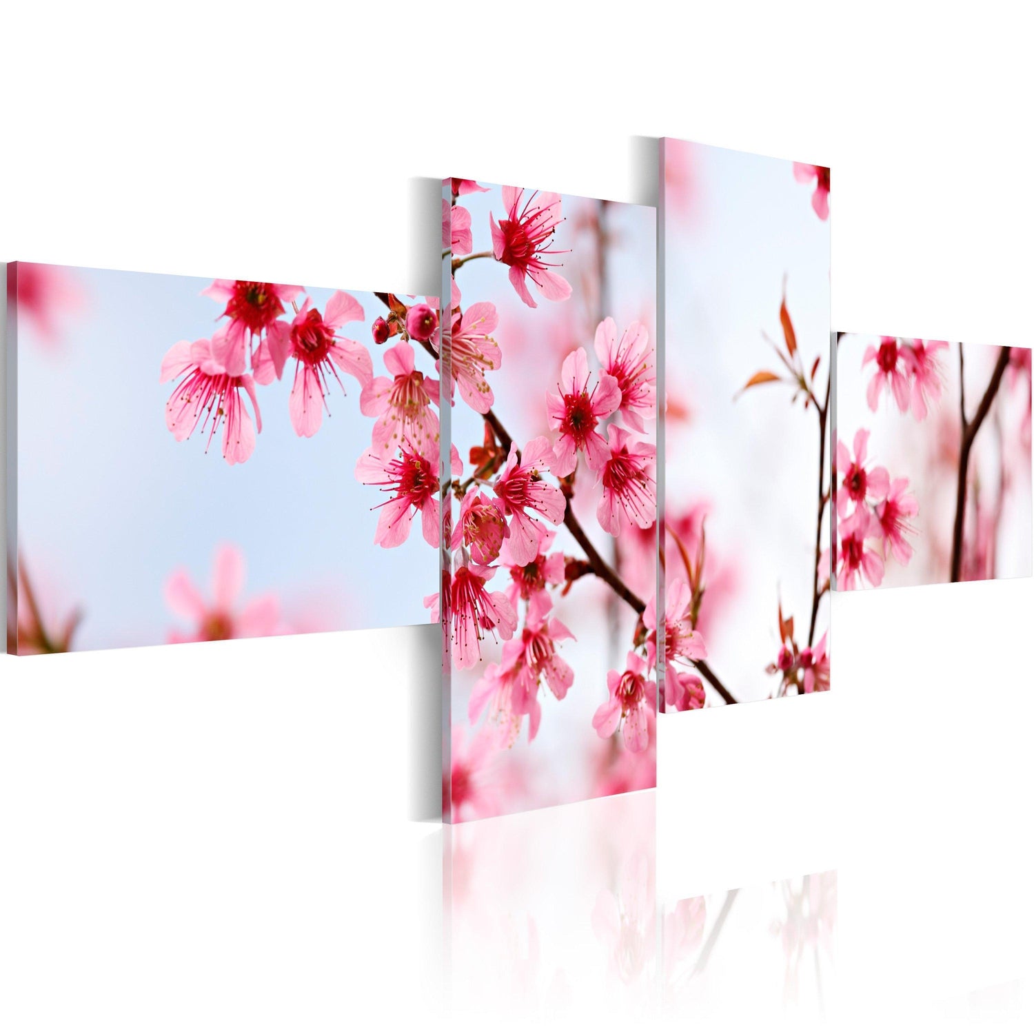 Canvas Tavla - Beauty of the cherry flowers-Tavla Canvas-Artgeist-100x45-peaceofhome.se
