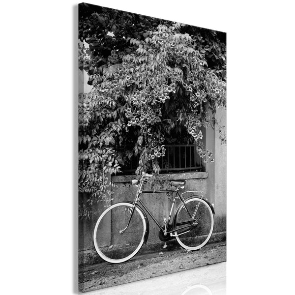 Canvas Tavla - Bicycle and Flowers Vertical-Tavla Canvas-Artgeist-40x60-peaceofhome.se