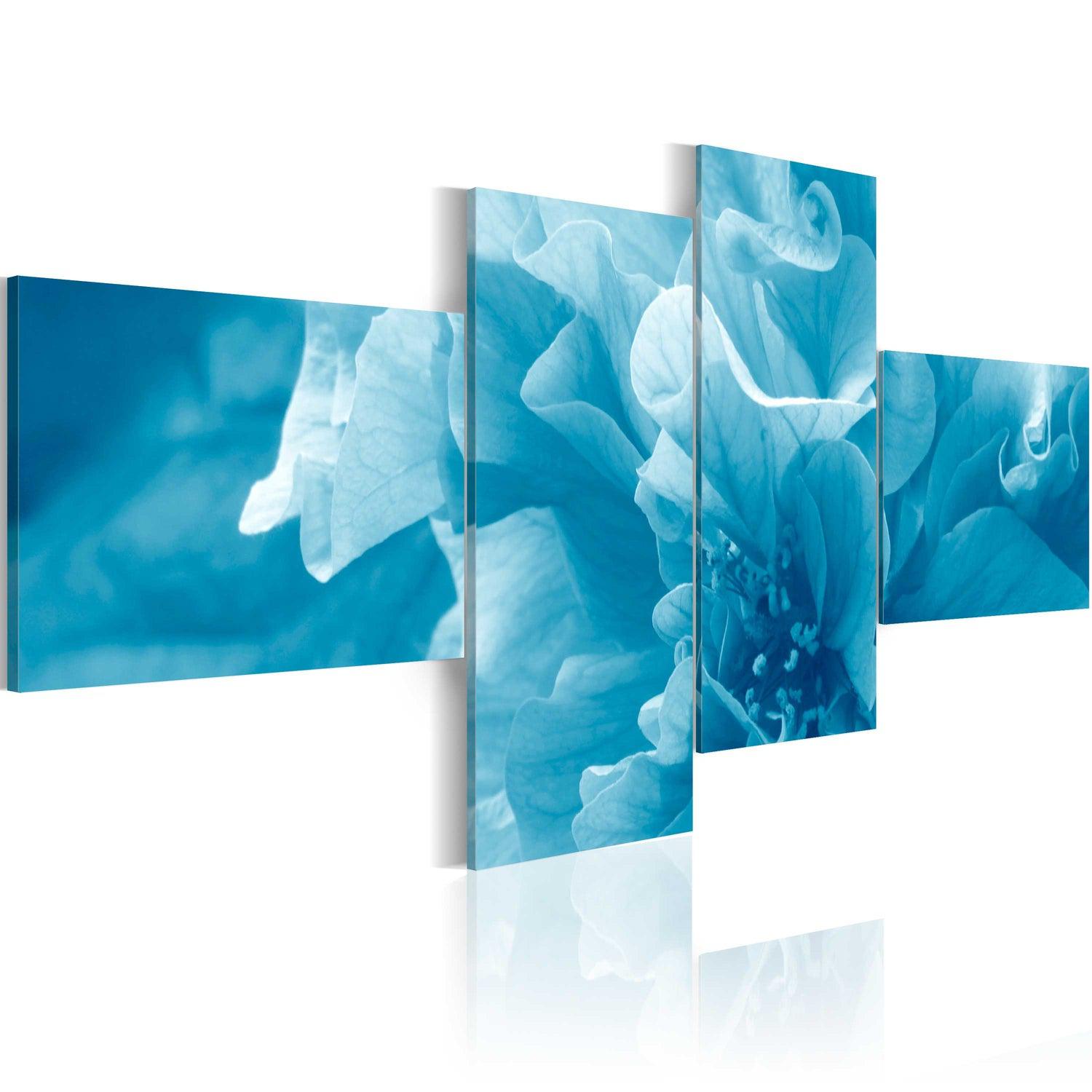 Canvas Tavla - Blue azalia flower-Tavla Canvas-Artgeist-100x45-peaceofhome.se