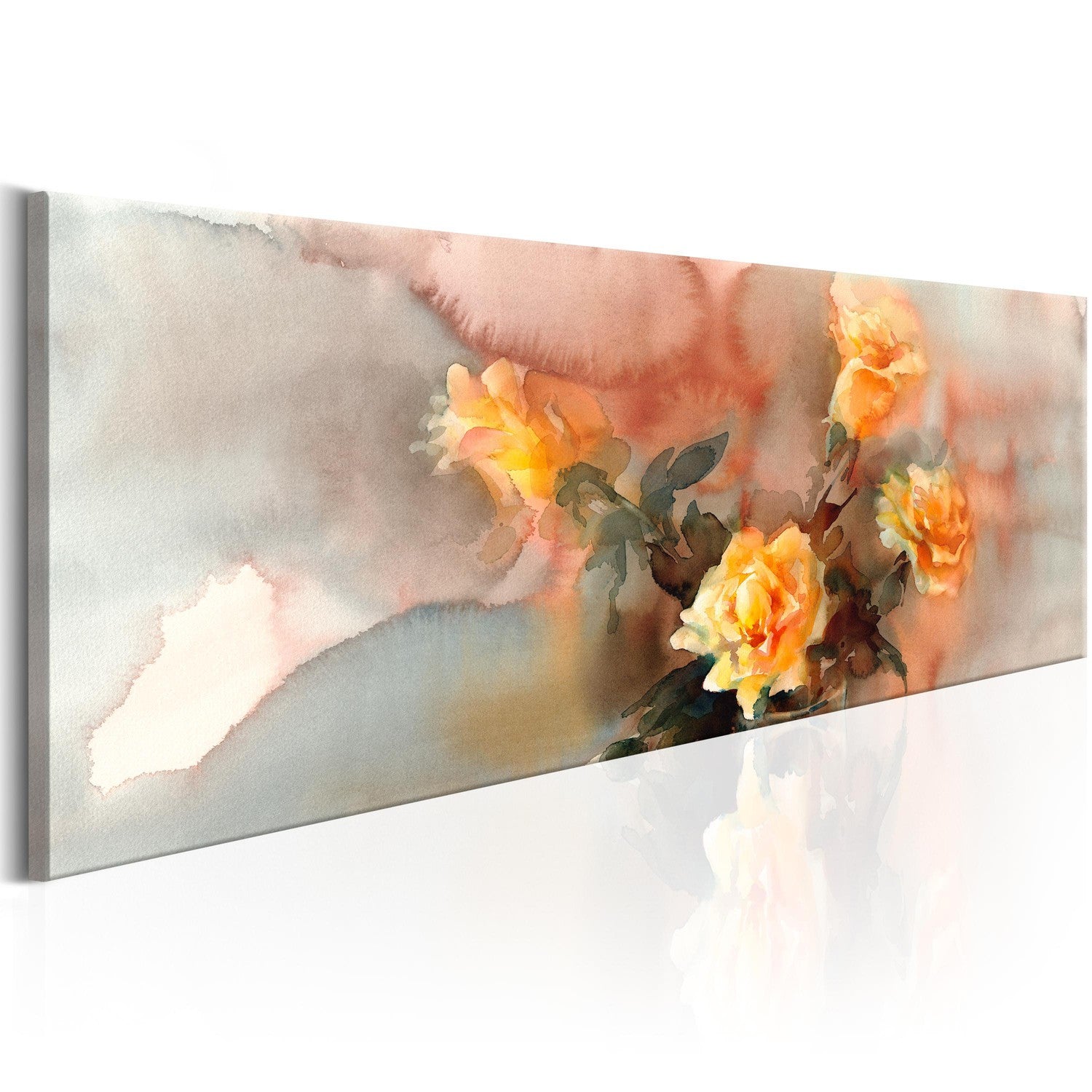 Canvas Tavla - Bouquet of Yellow Roses-Tavla Canvas-Artgeist-120x40-peaceofhome.se