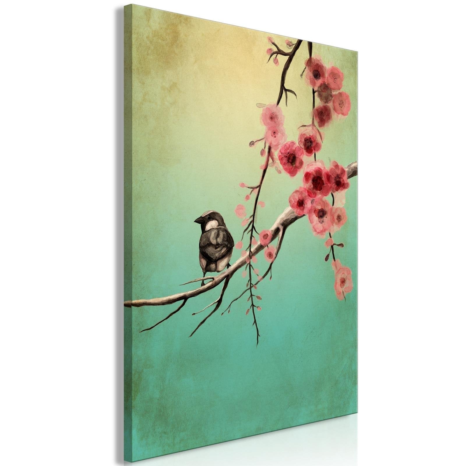 Canvas Tavla - Cherry Flowers Vertical-Tavla Canvas-Artgeist-40x60-peaceofhome.se