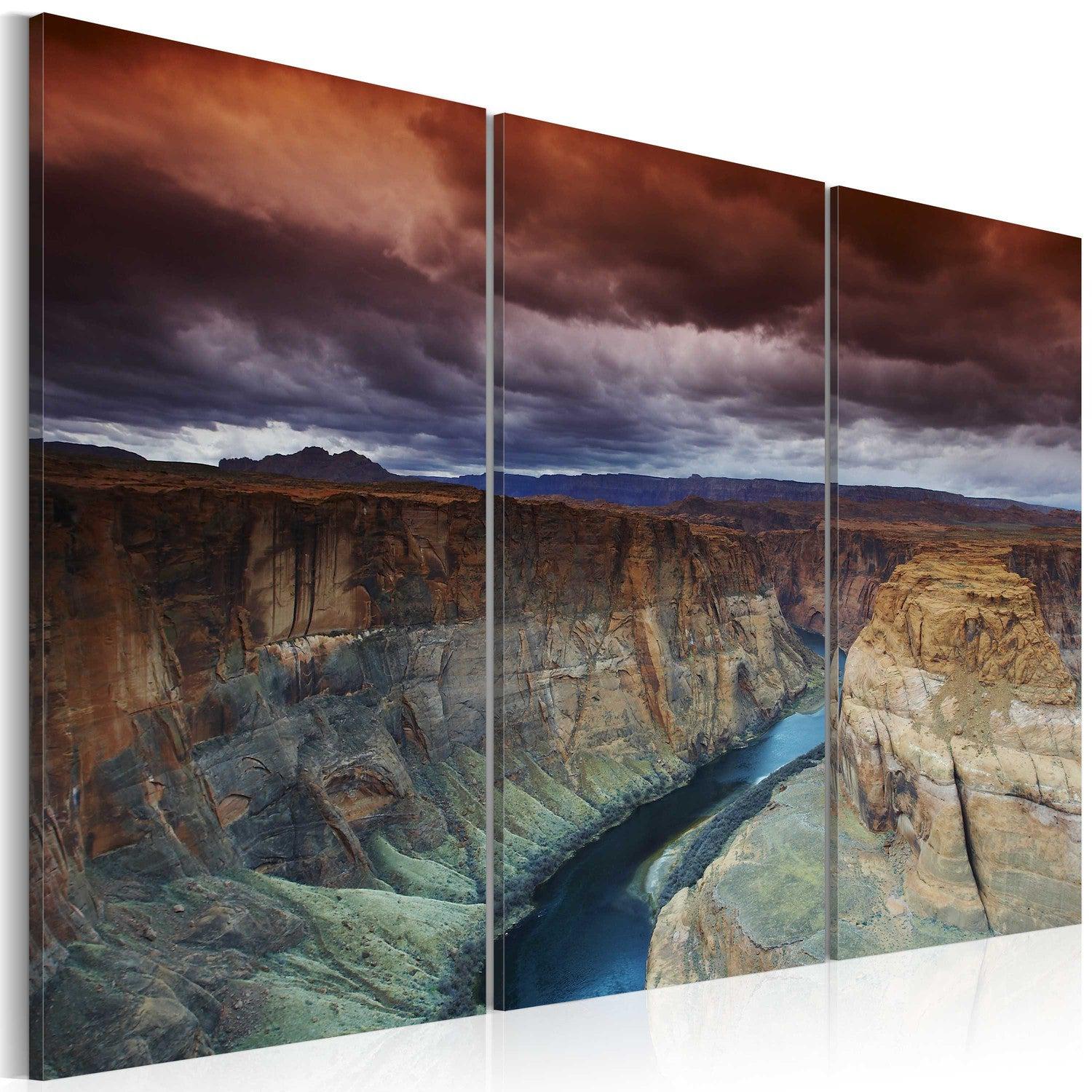 Canvas Tavla - Clouds over the Grand Canion in Colorado-Tavla Canvas-Artgeist-60x40-peaceofhome.se