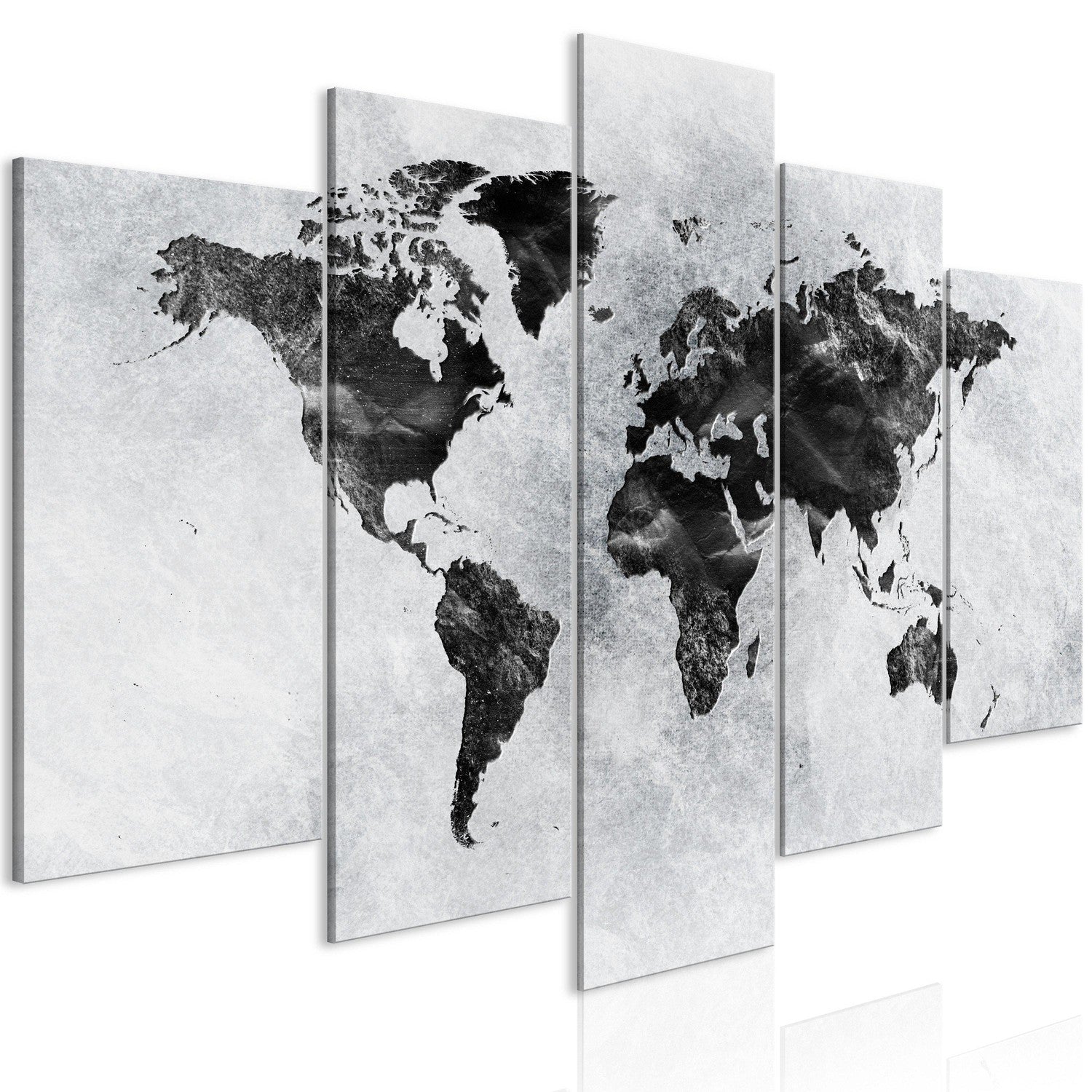 Canvas Tavla - Concrete World (5 delar) Wide-Tavla Canvas-Artgeist-100x50-peaceofhome.se