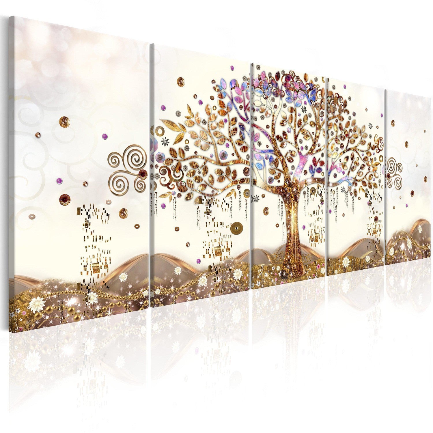 Canvas Tavla - Dazzling Tree-Tavla Canvas-Artgeist-200x80-peaceofhome.se