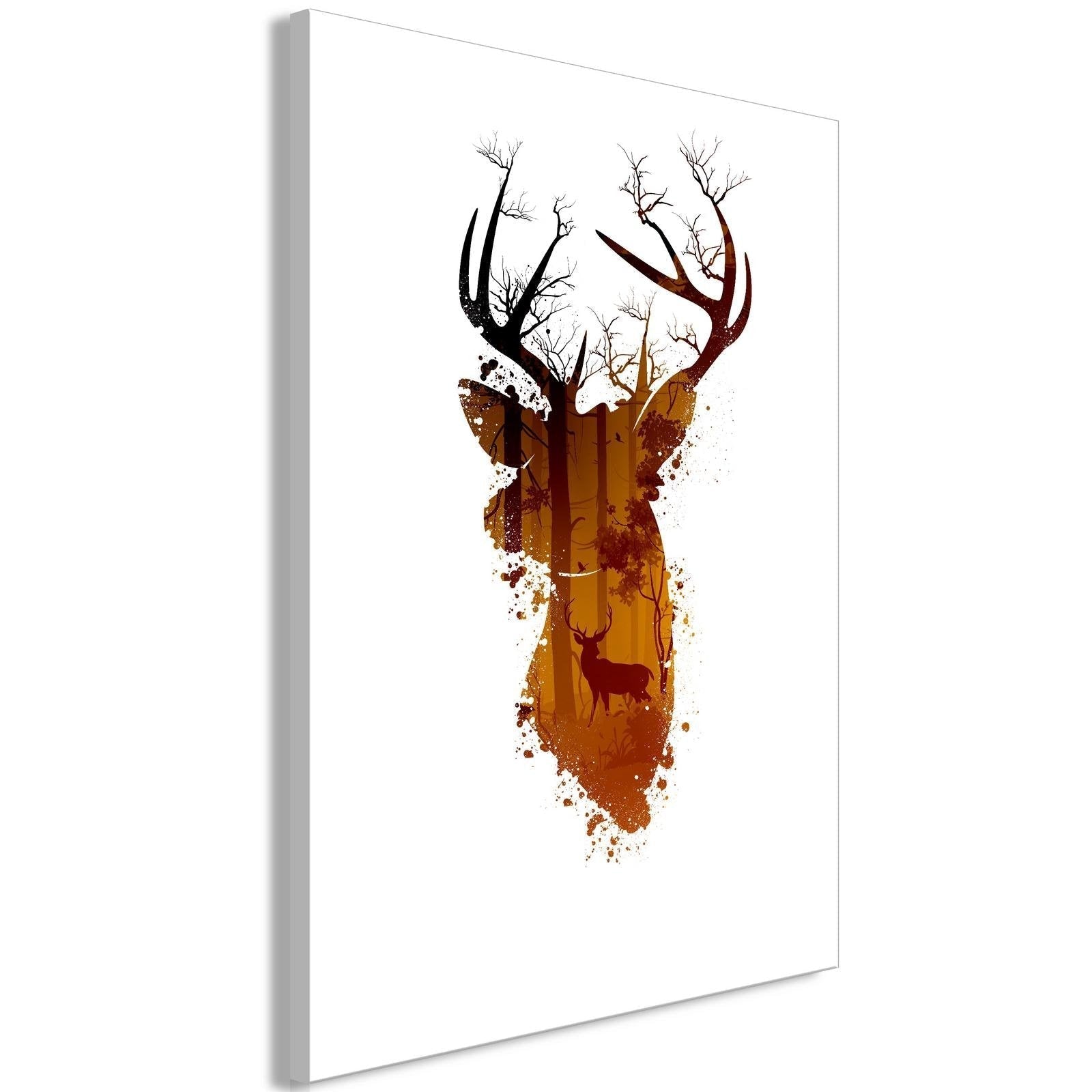 Canvas Tavla - Deer in the Morning Vertical-Tavla Canvas-Artgeist-40x60-peaceofhome.se