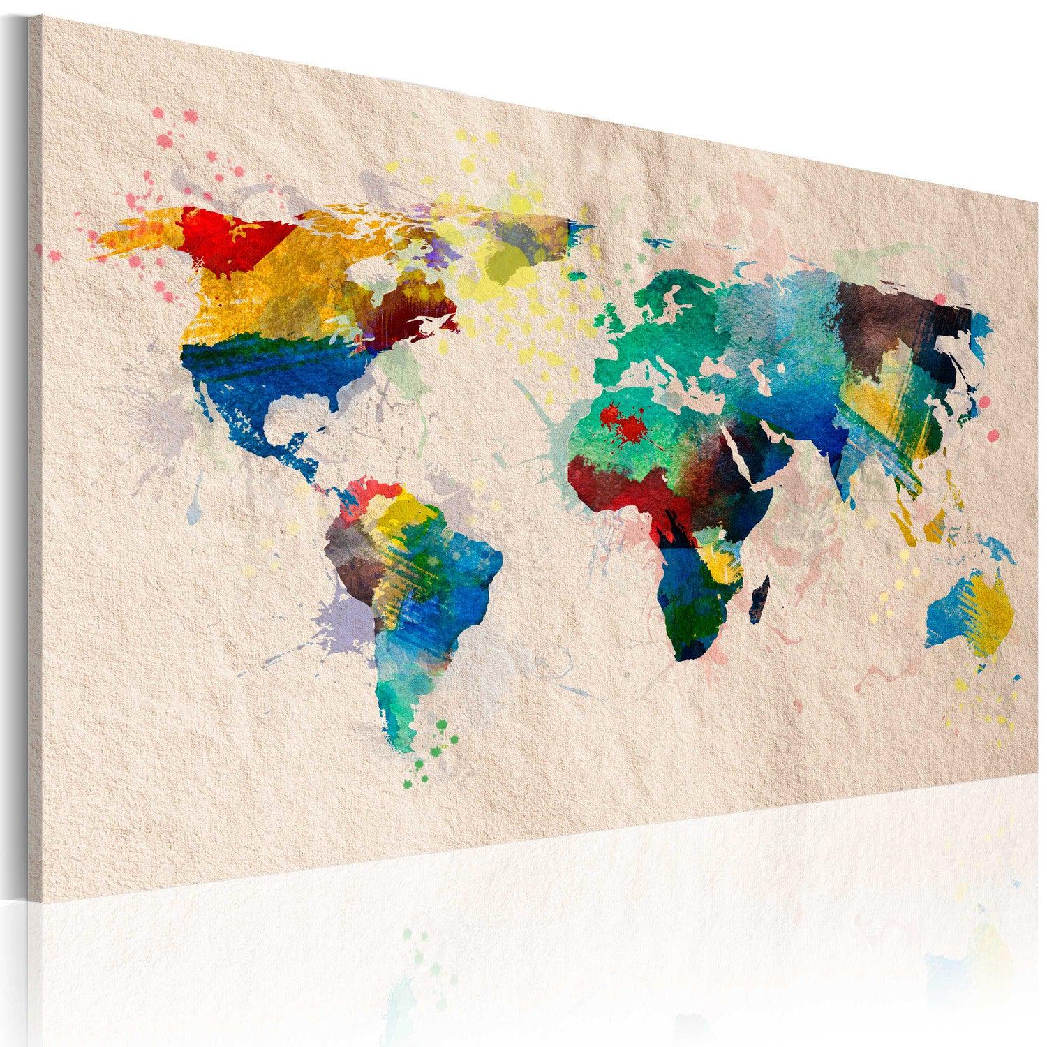 Canvas Tavla - Den värld av färger-Tavla Canvas-Artgeist-60x40-peaceofhome.se