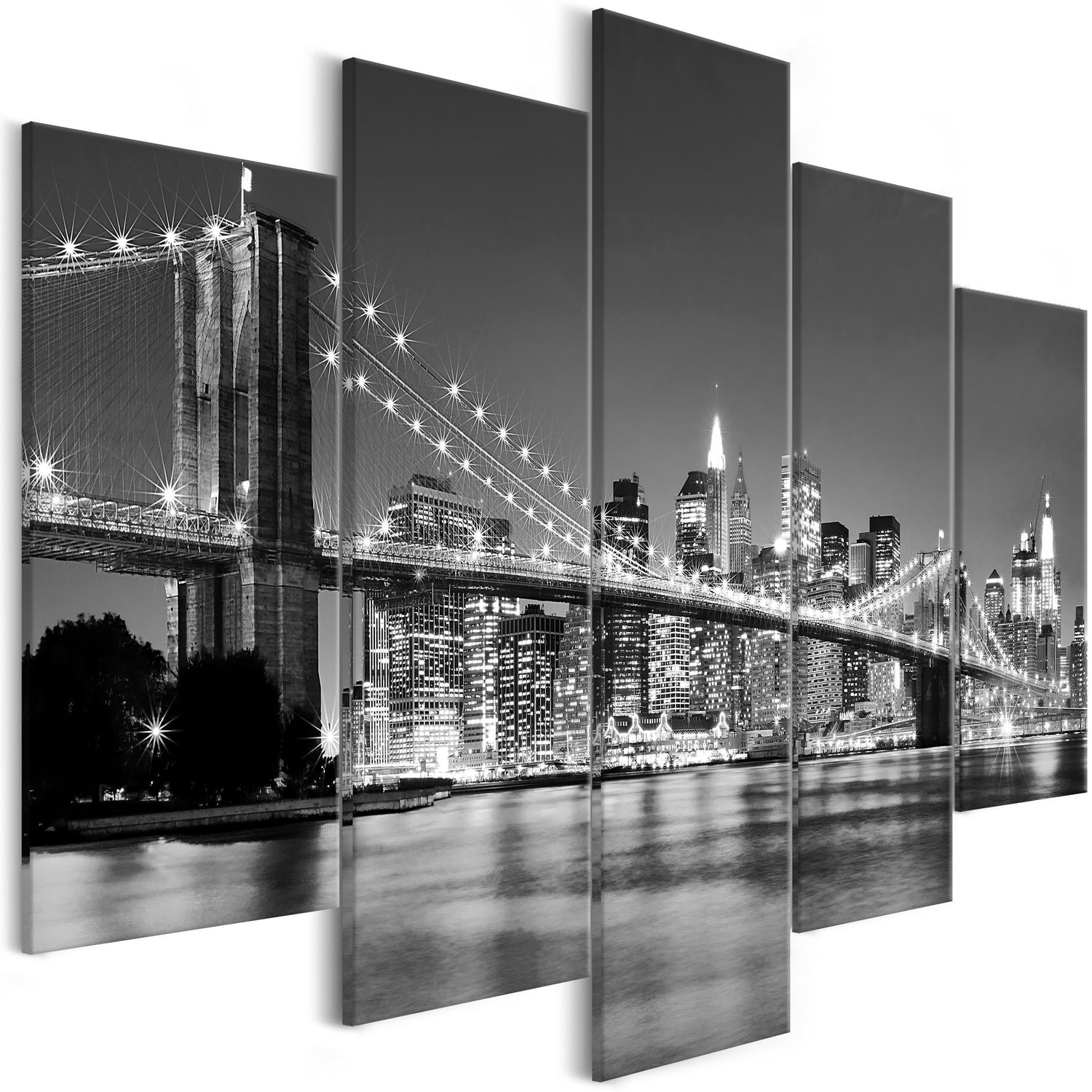 Canvas Tavla - Dream about New York (5 delar) Wide-Tavla Canvas-Artgeist-225x100-peaceofhome.se