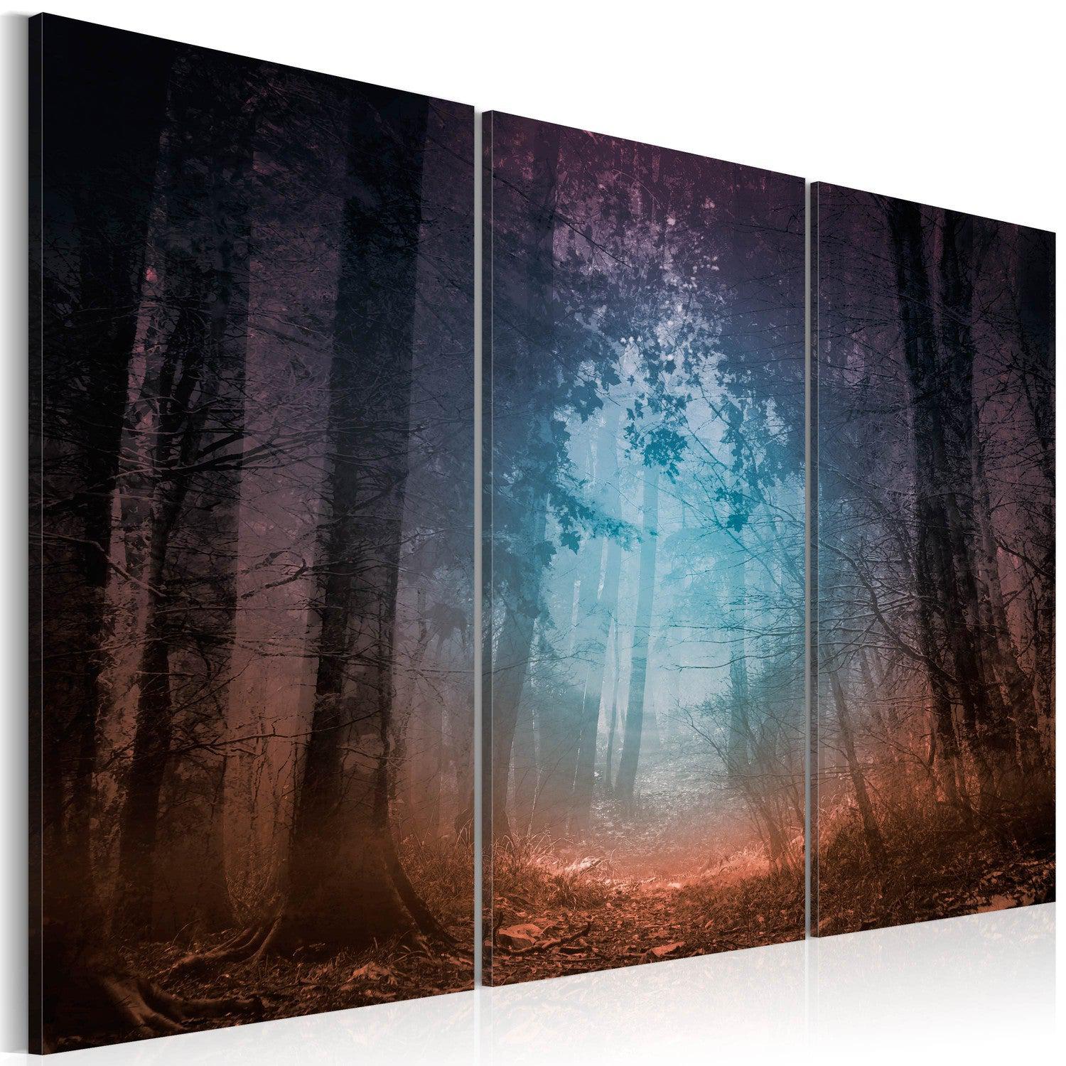 Canvas Tavla - Edge of the forest - triptych-Tavla Canvas-Artgeist-60x40-peaceofhome.se