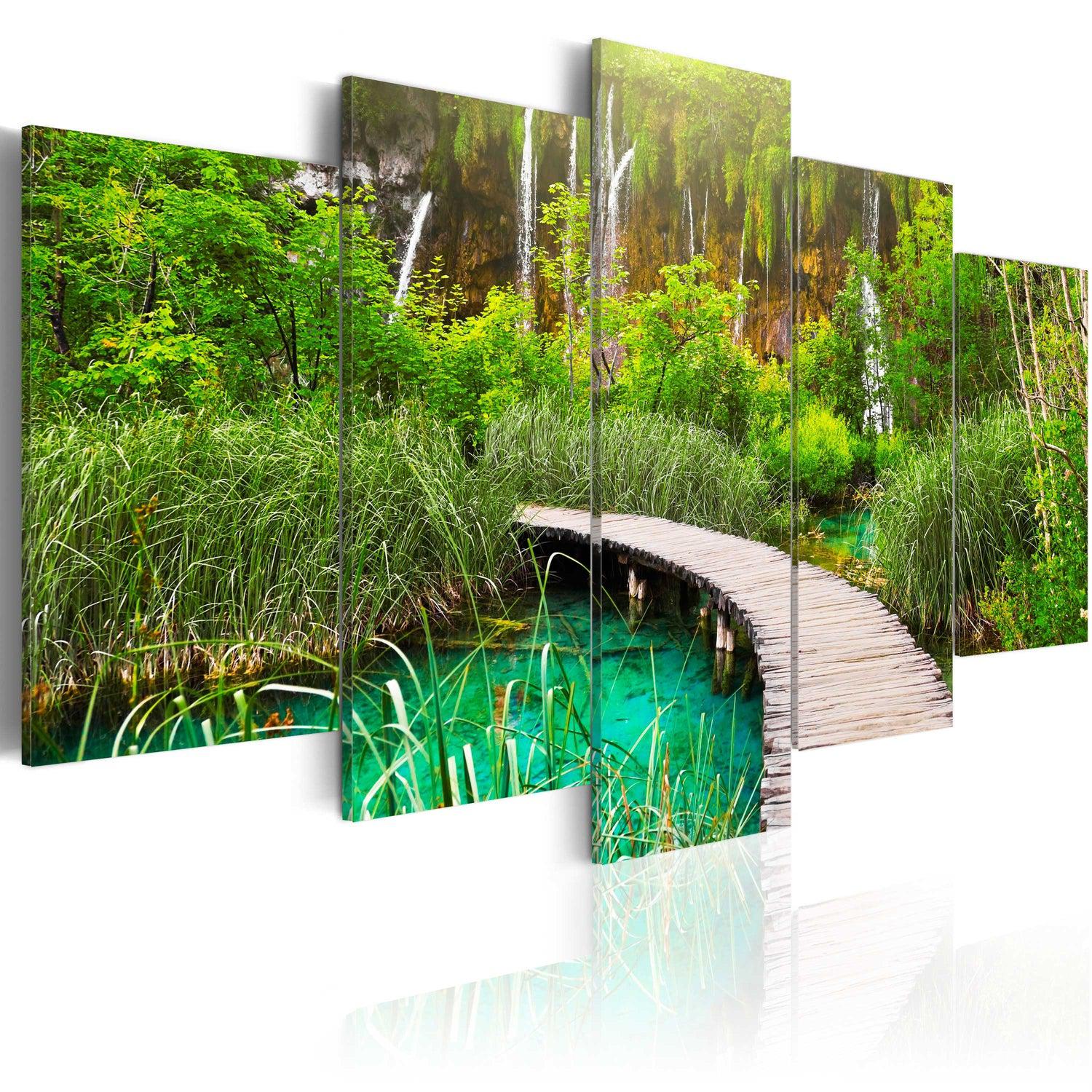 Canvas Tavla - Emerald Trail-Tavla Canvas-Artgeist-100x50-peaceofhome.se