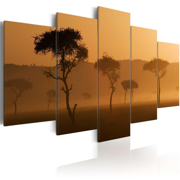 Canvas Tavla - Fog over a savannah-Tavla Canvas-Artgeist-100x50-peaceofhome.se