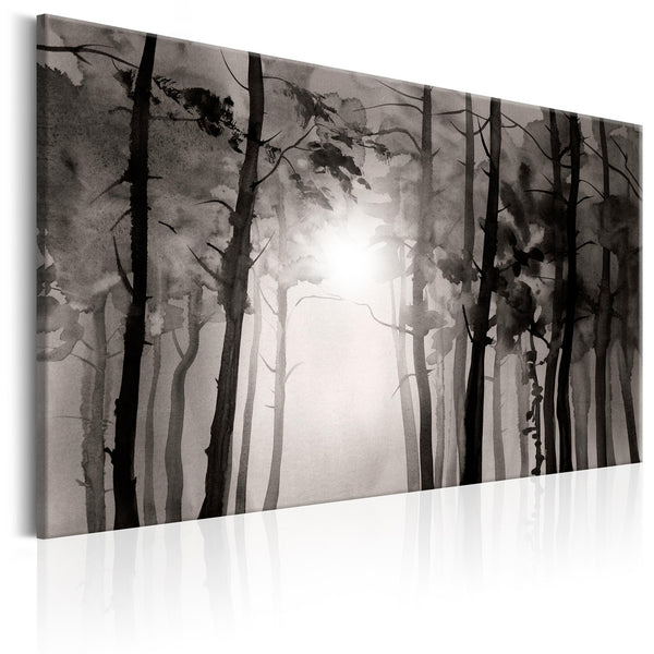 Canvas Tavla - Foggy Forest-Tavla Canvas-Artgeist-90x60-peaceofhome.se