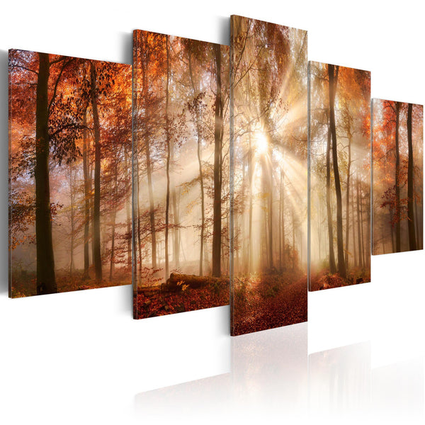 Canvas Tavla - Forest Fog-Tavla Canvas-Artgeist-100x50-peaceofhome.se