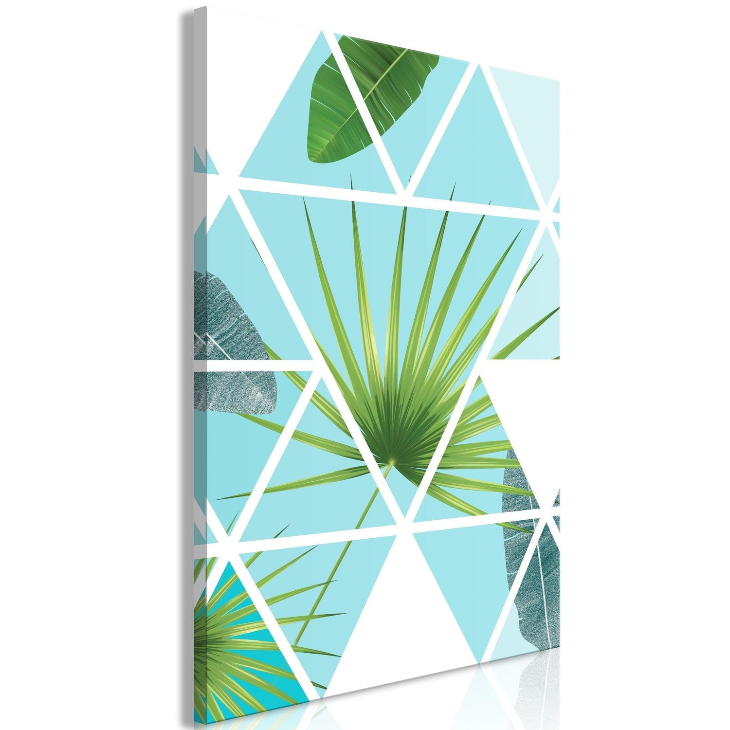 Canvas Tavla - Geometric Palm Vertical-Tavla Canvas-Artgeist-40x60-peaceofhome.se