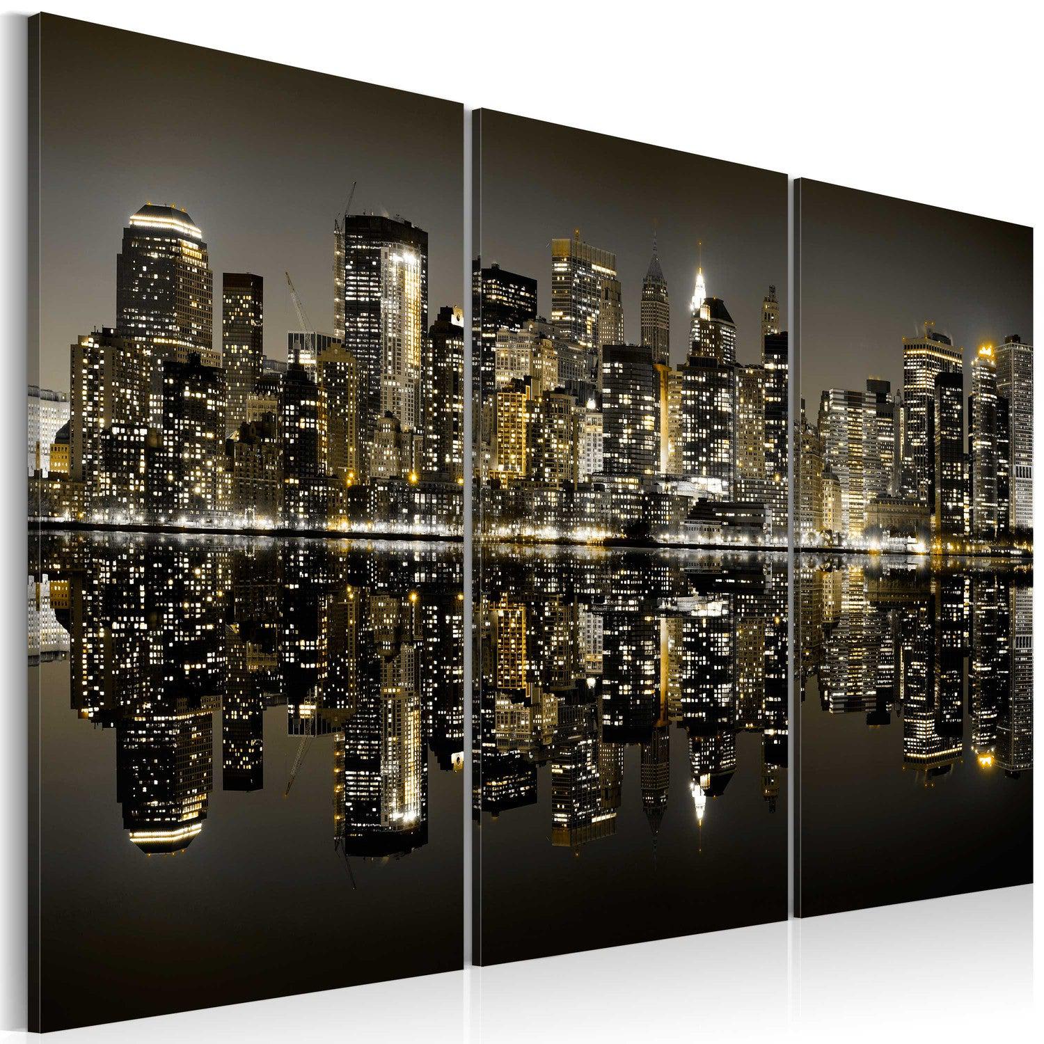 Canvas Tavla - Golden New York-Tavla Canvas-Artgeist-60x40-peaceofhome.se