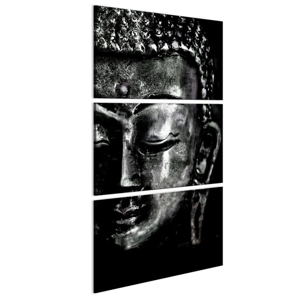 Canvas Tavla - Grey Buddha-Tavla Canvas-Artgeist-30x60-peaceofhome.se