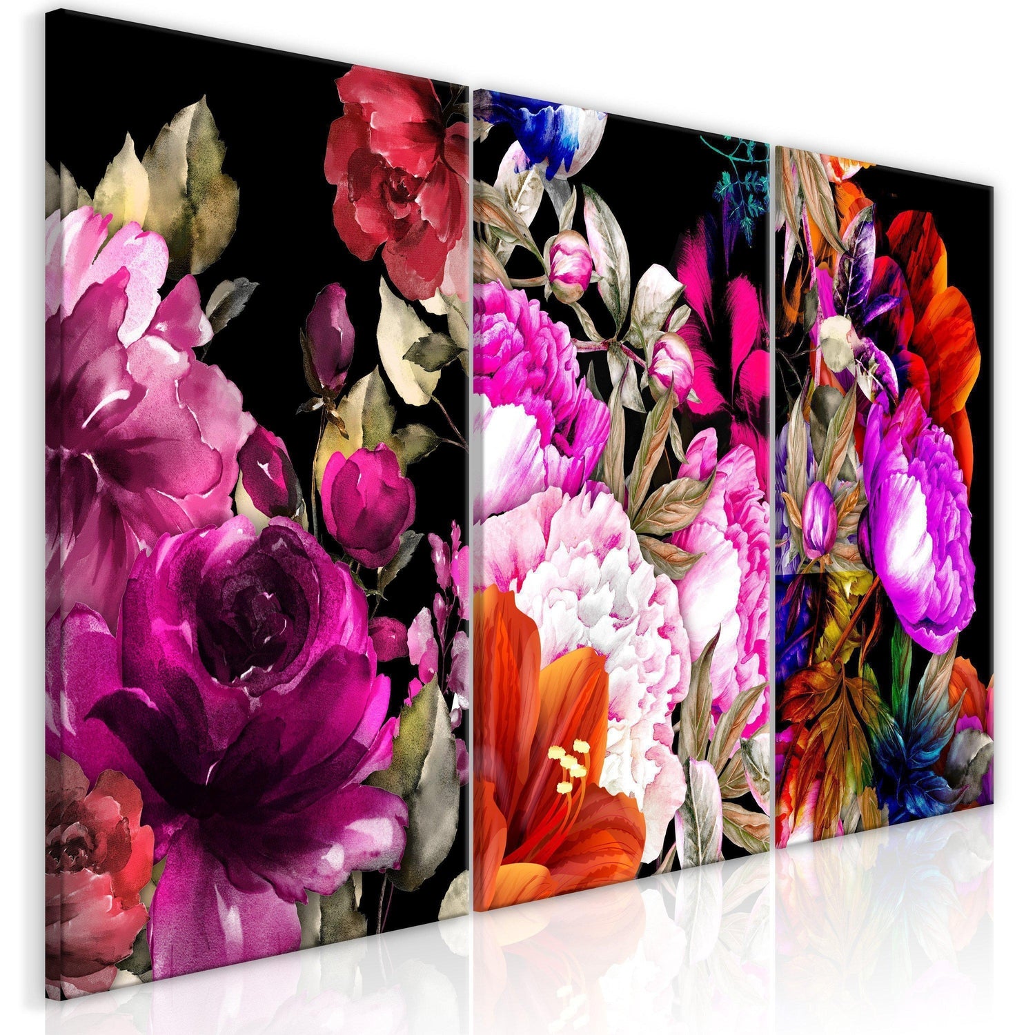 Canvas Tavla - Holiday Bouquet (3 delar)-Tavla Canvas-Artgeist-120x60-peaceofhome.se
