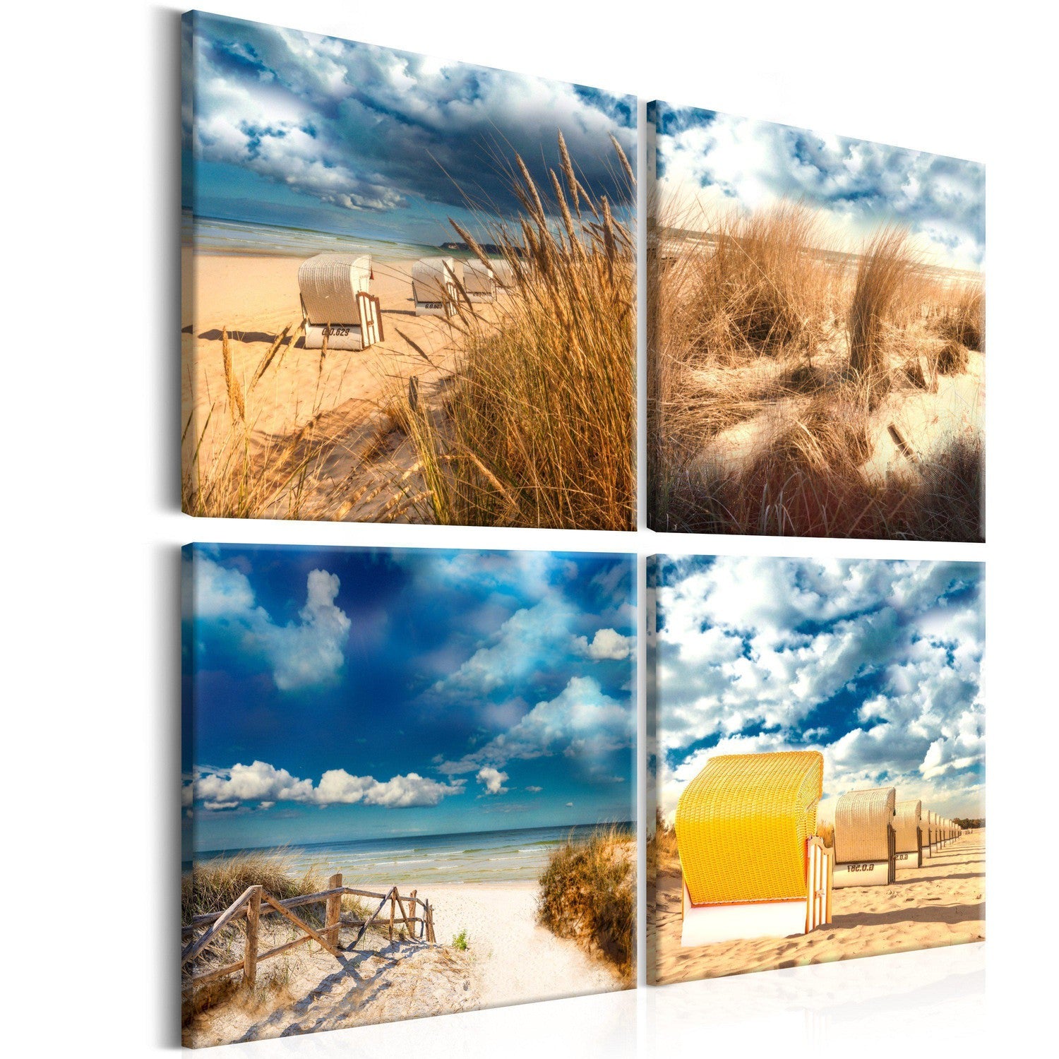 Canvas Tavla - Holiday at the Seaside-Tavla Canvas-Artgeist-40x40-peaceofhome.se