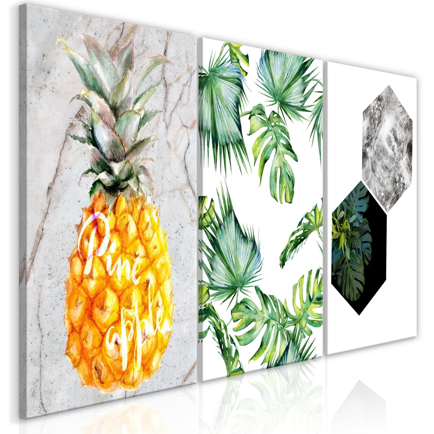 Canvas Tavla - Hot Tropics (3 delar)-Tavla Canvas-Artgeist-120x60-peaceofhome.se