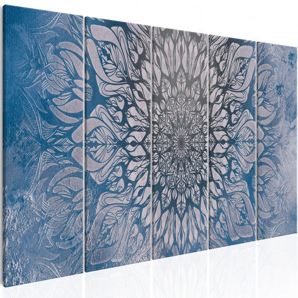 Canvas Tavla - Hypnosis (5 delar) Blue Narrow-Tavla Canvas-Artgeist-200x80-peaceofhome.se