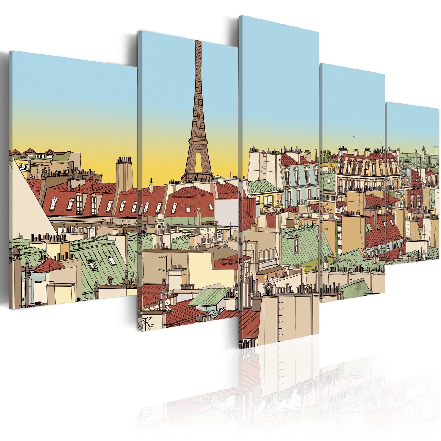 Canvas Tavla - Idyllic parisian picture-Tavla Canvas-Artgeist-100x50-peaceofhome.se
