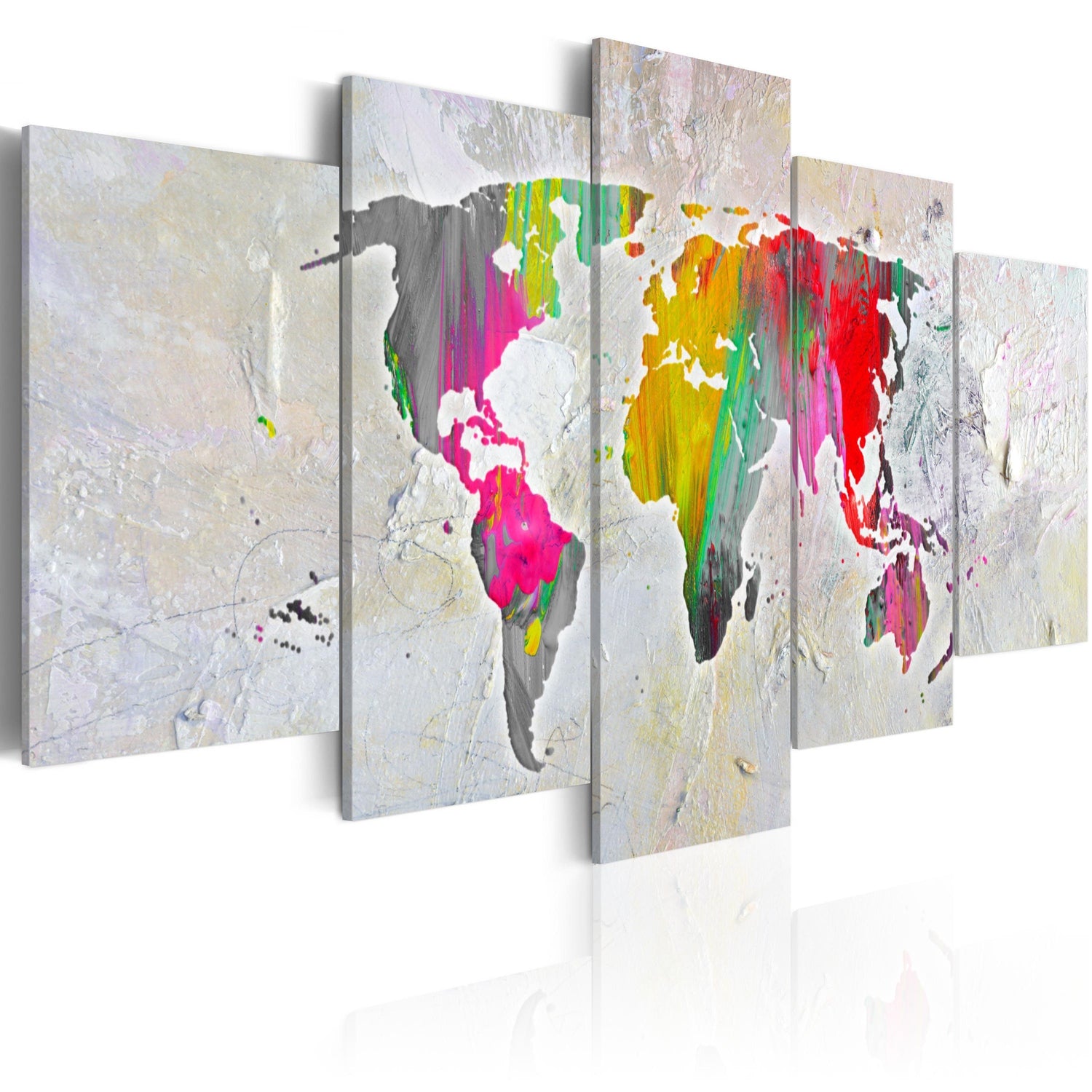 Canvas Tavla - Illustration of the World-Tavla Canvas-Artgeist-100x50-peaceofhome.se