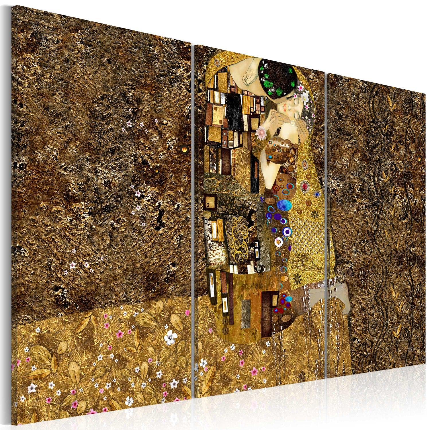 Canvas Tavla - Klimt inspiration - Kiss-Tavla Canvas-Artgeist-60x40-peaceofhome.se