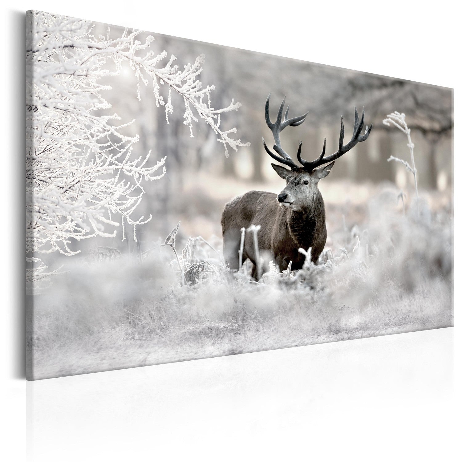 Canvas Tavla - Lonely Deer-Tavla Canvas-Artgeist-90x60-peaceofhome.se