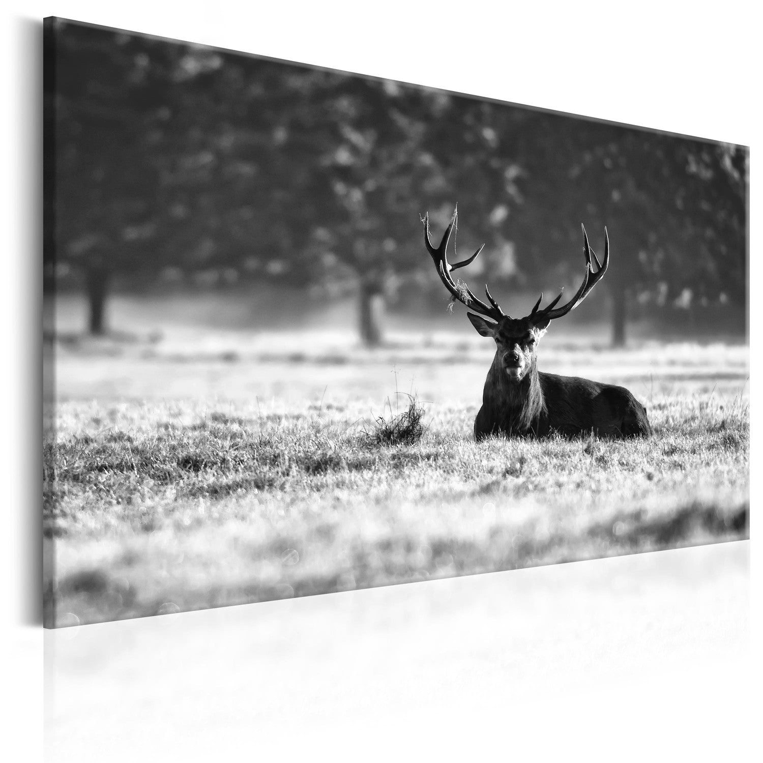 Canvas Tavla - Lying Deer-Tavla Canvas-Artgeist-90x60-peaceofhome.se