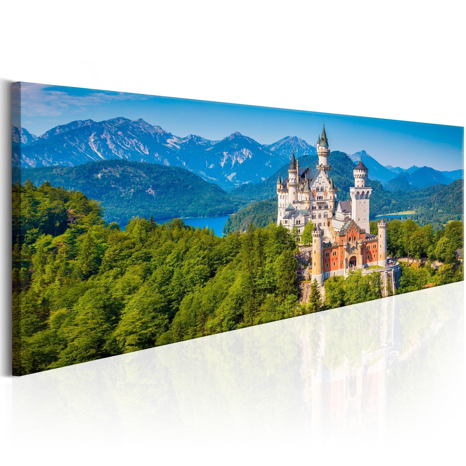 Canvas Tavla - Magic Places: Neuschwanstein Castle-Tavla Canvas-Artgeist-120x40-peaceofhome.se