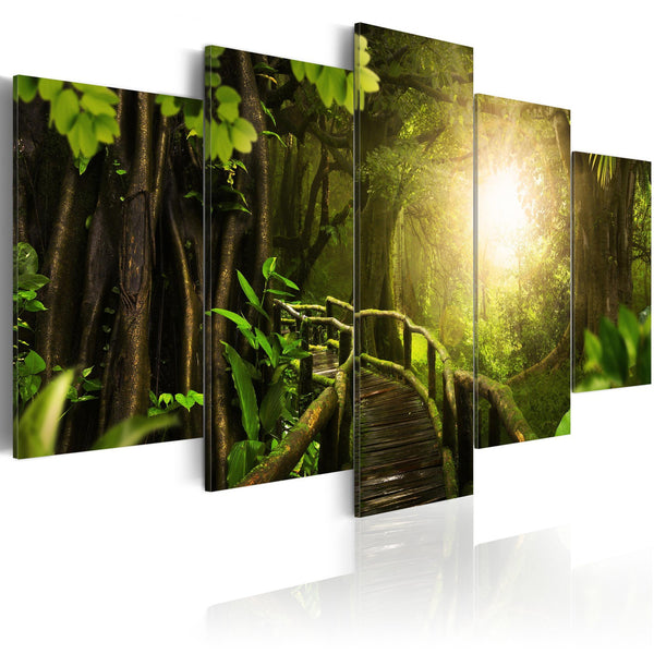 Canvas Tavla - Magical Jungle-Tavla Canvas-Artgeist-100x50-peaceofhome.se