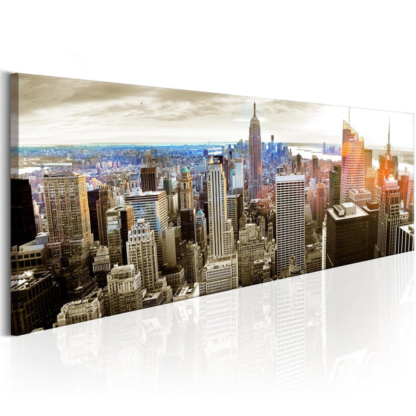 Canvas Tavla - Manhattan: Island for Rich-Tavla Canvas-Artgeist-120x40-peaceofhome.se