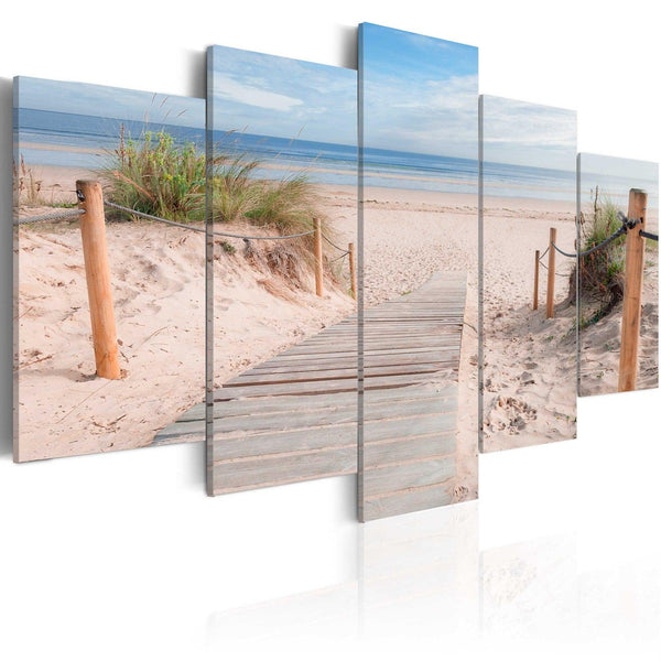 Canvas Tavla - Morning on the beach-Tavla Canvas-Artgeist-100x50-peaceofhome.se