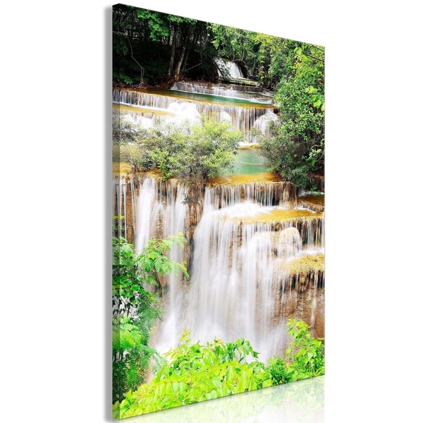 Canvas Tavla - Paradise Waterfall Vertical-Tavla Canvas-Artgeist-60x90-peaceofhome.se