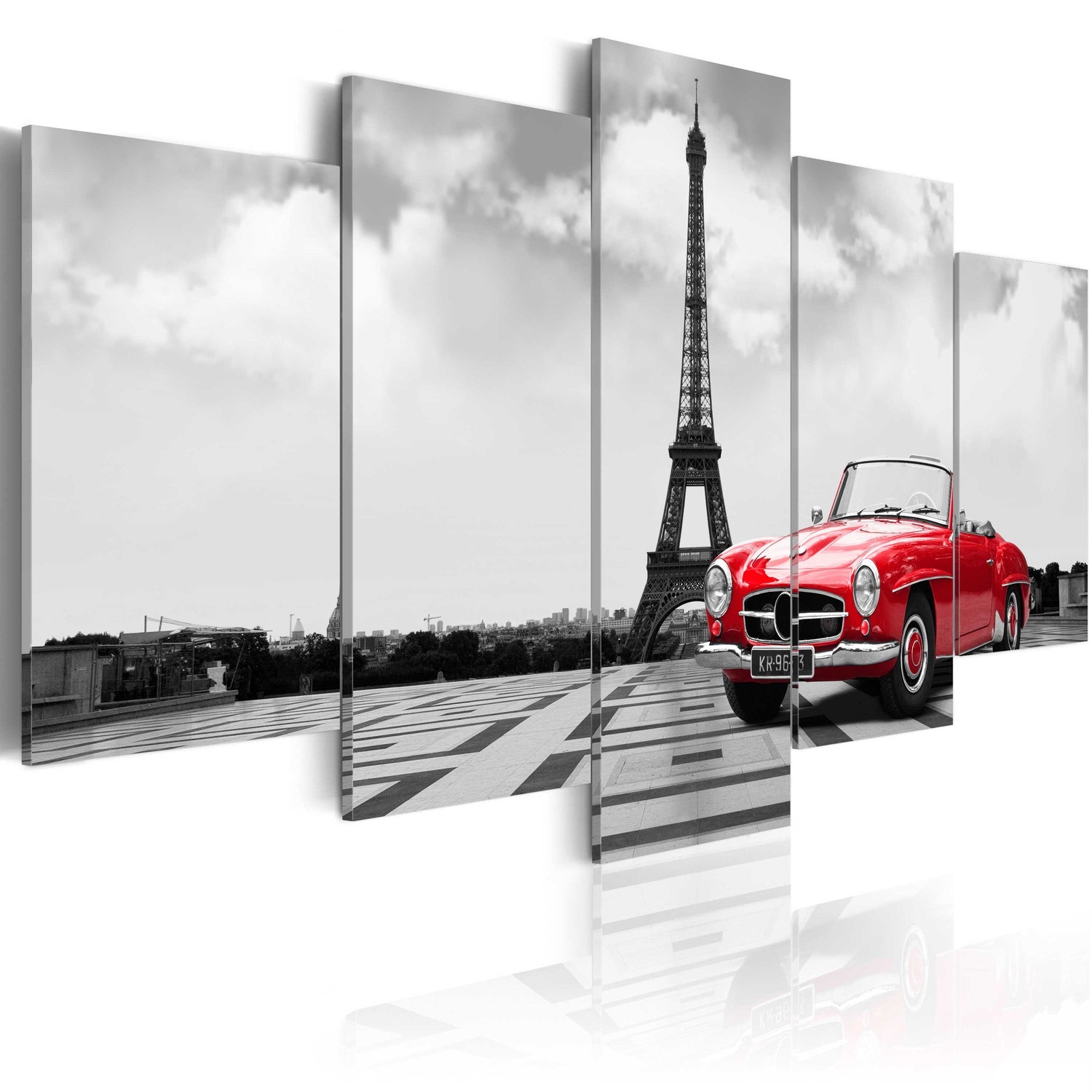Canvas Tavla - Parisian car-Tavla Canvas-Artgeist-100x50-peaceofhome.se