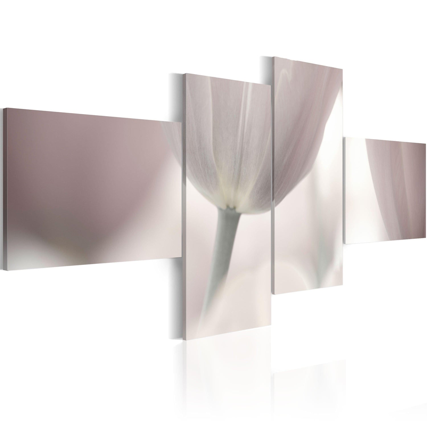 Canvas Tavla - Pastel colored tulip-Tavla Canvas-Artgeist-100x45-peaceofhome.se