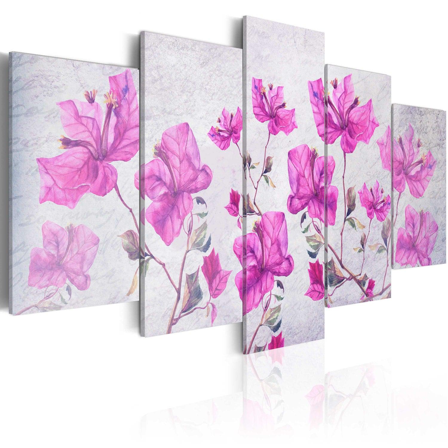 Canvas Tavla - Purple Flowers-Tavla Canvas-Artgeist-100x50-peaceofhome.se