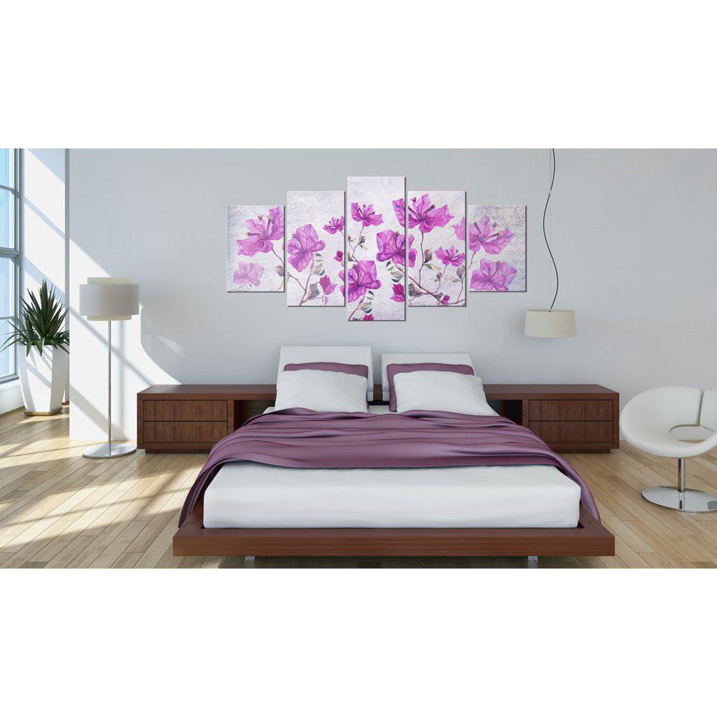 Canvas Tavla - Purple Flowers-Tavla Canvas-Artgeist-peaceofhome.se