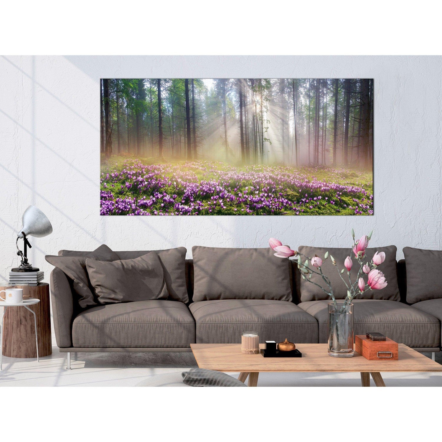 Canvas Tavla - Purple Meadow Wide-Tavla Canvas-Artgeist-peaceofhome.se