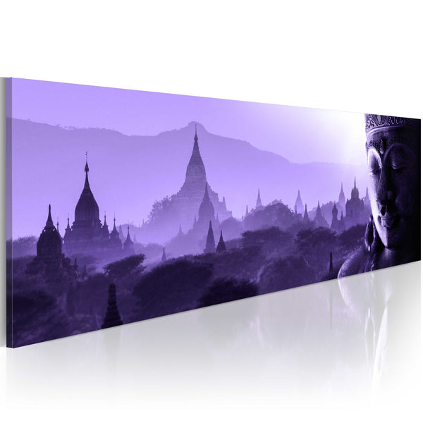 Canvas Tavla - Purple Zen-Tavla Canvas-Artgeist-120x40-peaceofhome.se