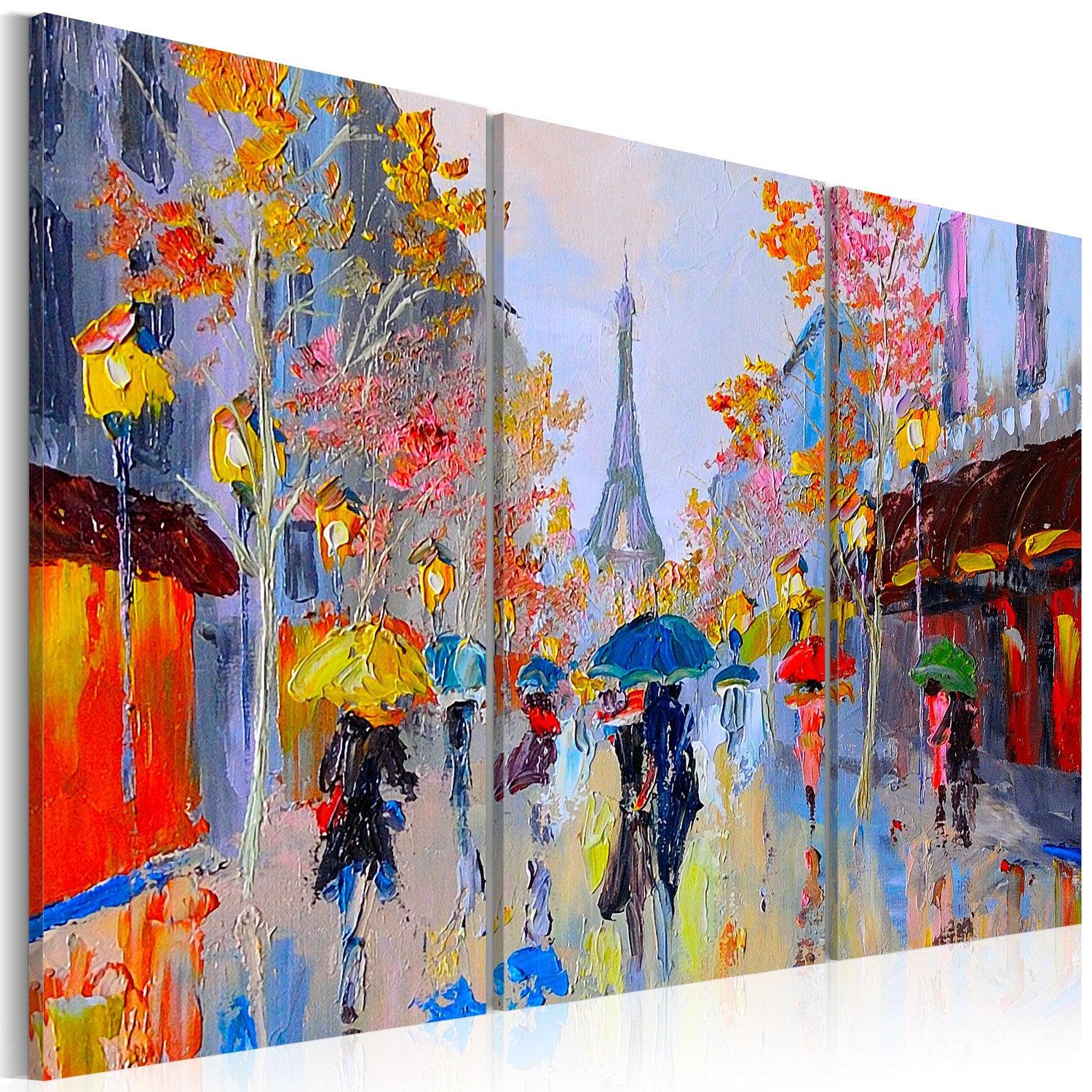 Canvas Tavla - Rainy Paris-Tavla Canvas-Artgeist-90x60-peaceofhome.se
