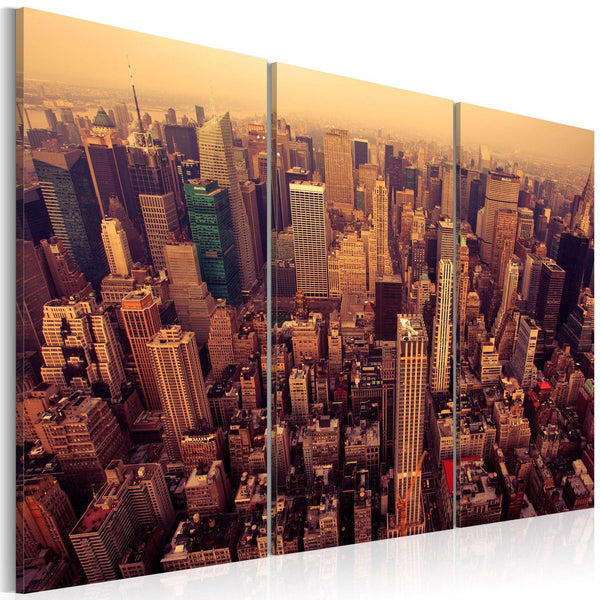 Canvas Tavla - Solnedgång över New York-Tavla Canvas-Artgeist-60x40-peaceofhome.se