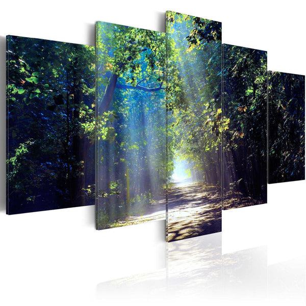 Canvas Tavla - Sunny Forest Path-Tavla Canvas-Artgeist-100x50-peaceofhome.se