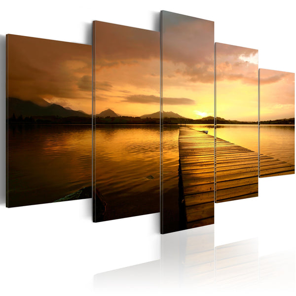 Canvas Tavla - Sunset Island-Tavla Canvas-Artgeist-100x50-peaceofhome.se
