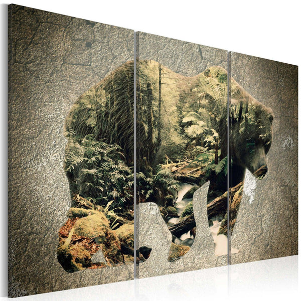 Canvas Tavla - The Bear in the Forest-Tavla Canvas-Artgeist-60x40-peaceofhome.se