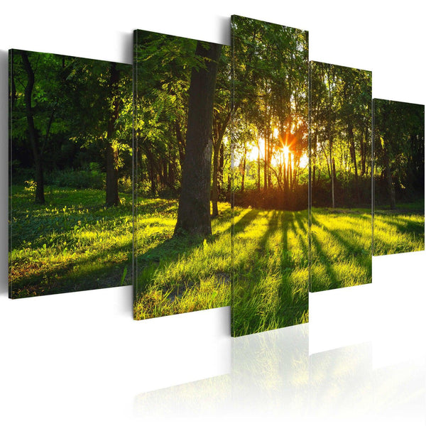 Canvas Tavla - The forest reflection-Tavla Canvas-Artgeist-100x50-peaceofhome.se