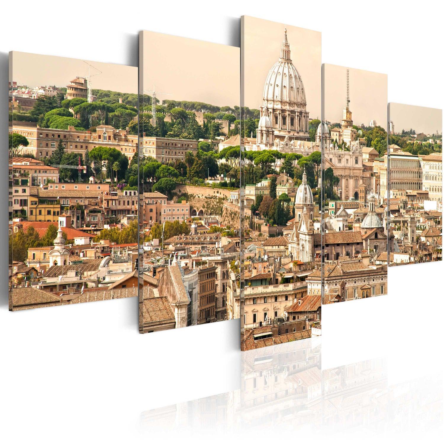 Canvas Tavla - The roofs of the Eternal City-Tavla Canvas-Artgeist-100x50-peaceofhome.se