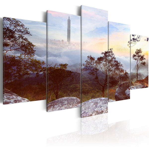 Canvas Tavla - Tower and horizon-Tavla Canvas-Artgeist-100x50-peaceofhome.se
