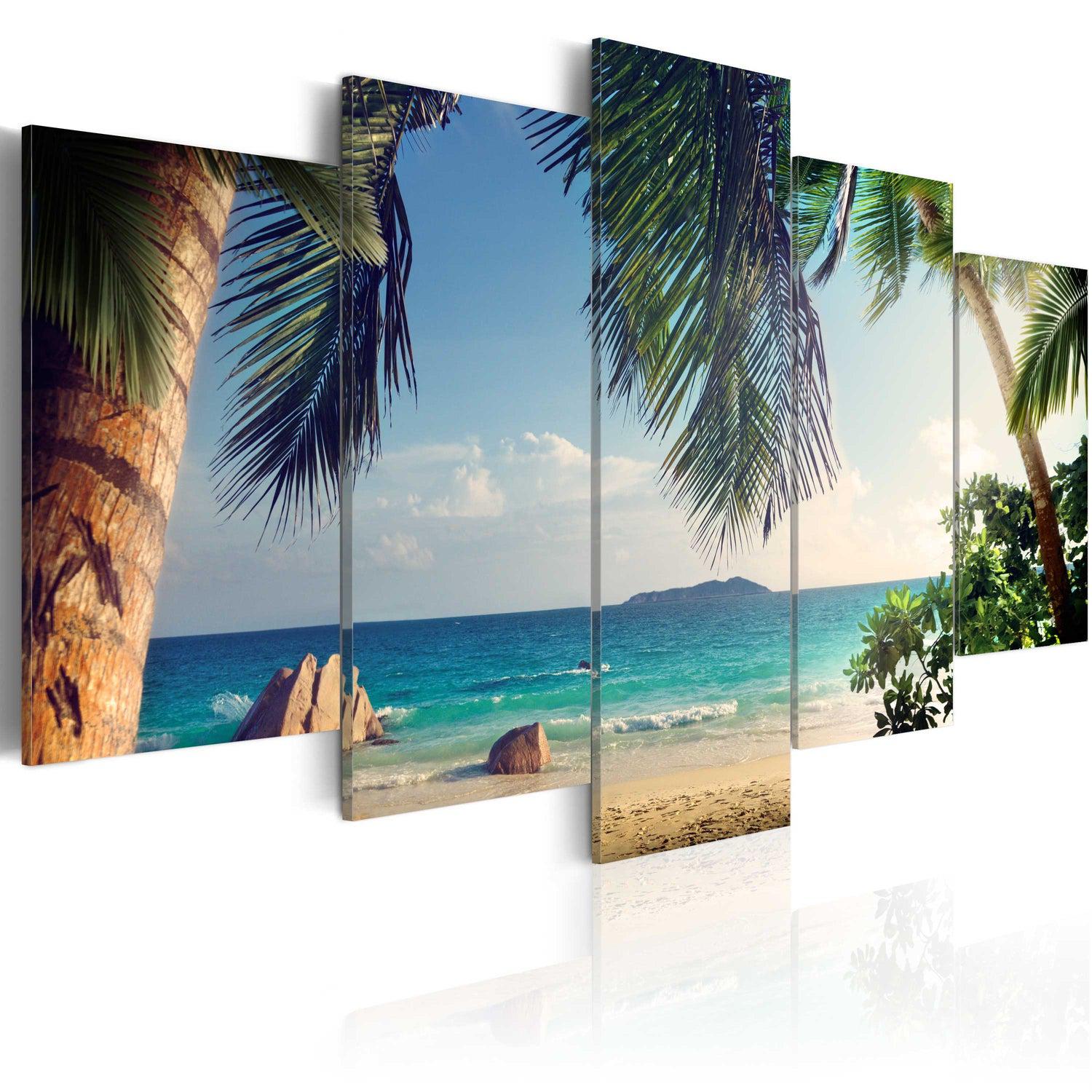 Canvas Tavla - Under palm trees-Tavla Canvas-Artgeist-100x50-peaceofhome.se