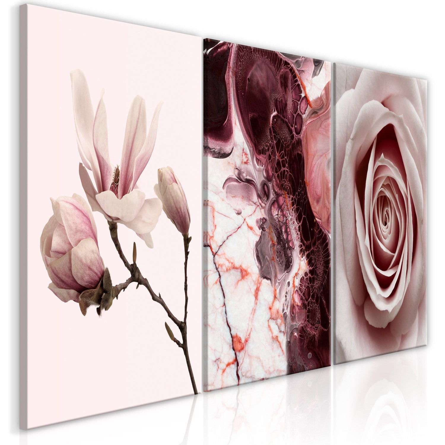 Canvas Tavla - Vanilla Experience (3 delar)-Tavla Canvas-Artgeist-120x60-peaceofhome.se